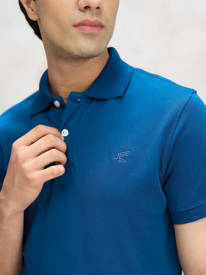 TEAL BLUE POLO SHIRT