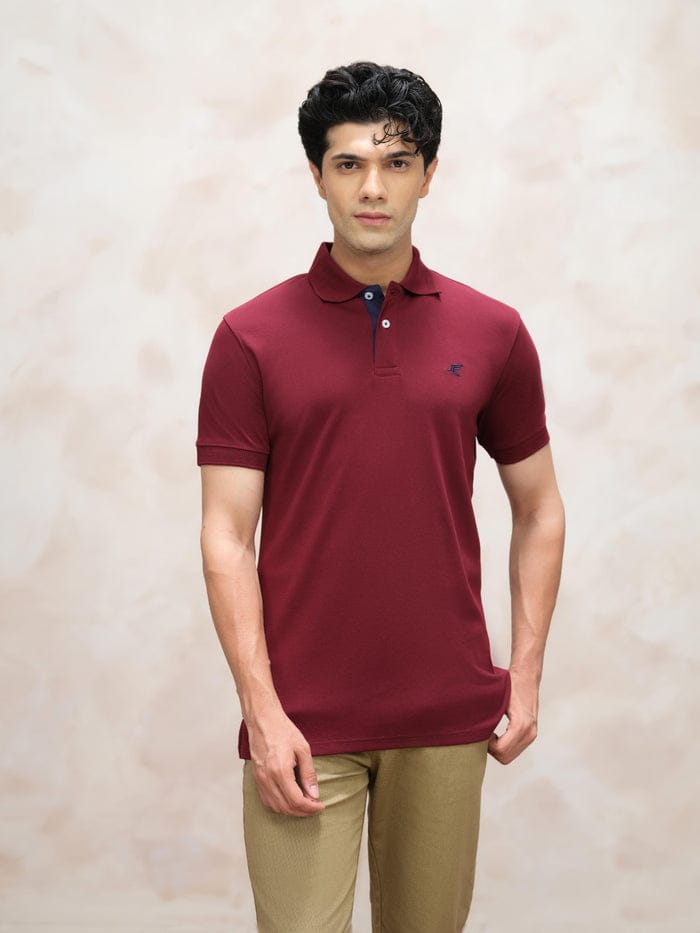 Maroon polo shirt