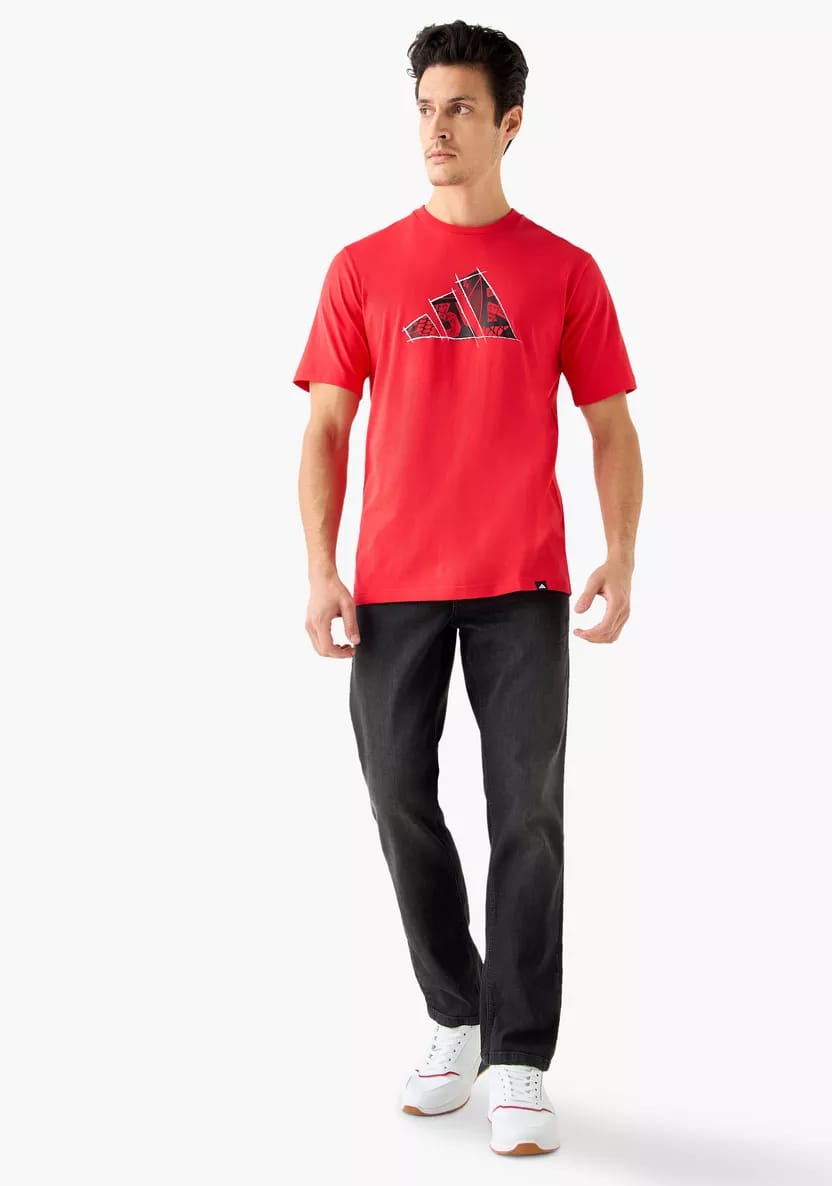 Adedss crew neck red tee shirt for men