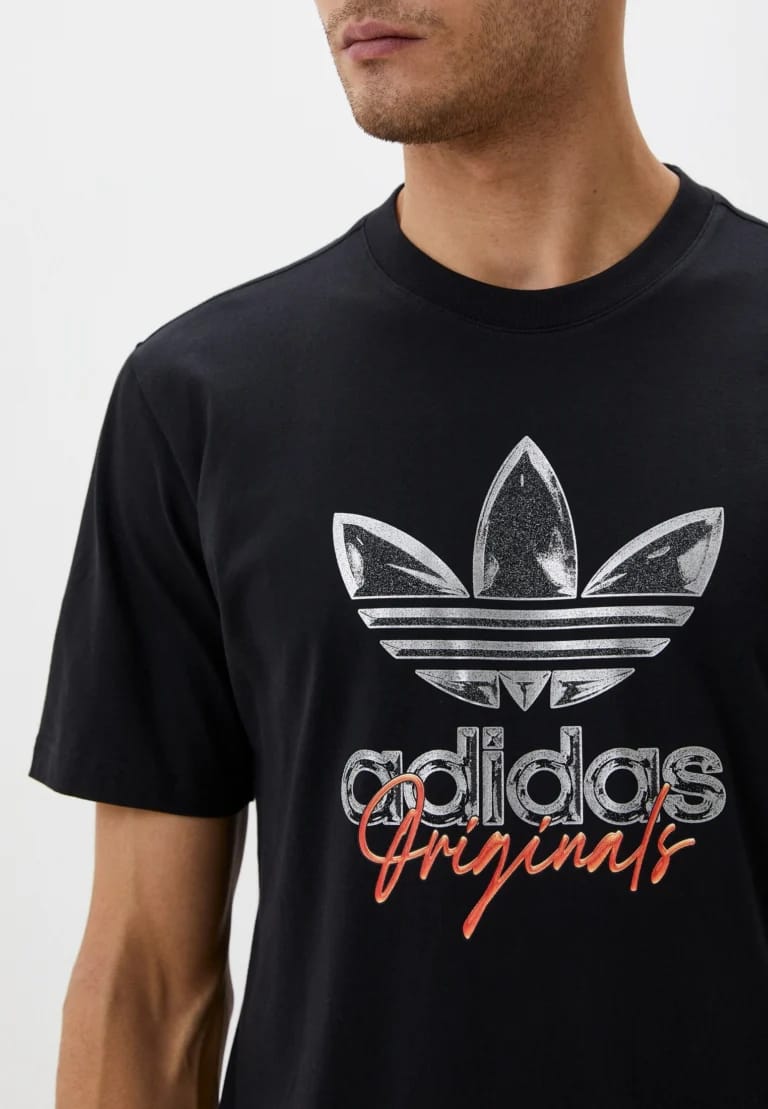 ADIDS BLACK MEN TEE_SHIRT CREW NECK